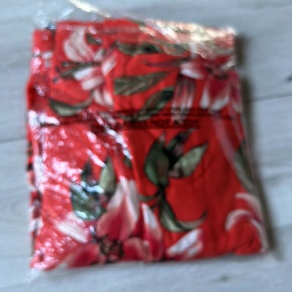 Lulus Sunsets in Paradise Red Tropical Print Two-Piece Jumpsuit M NWT in packag - Picture 8 of 8